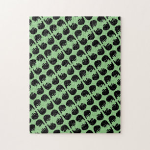 Moeilijk zwart Beer Patroon Puzzle Legpuzzel