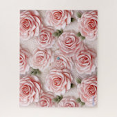 moeilijke 3D roze roos Legpuzzel (Verticaal)