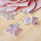 moeilijke 3D roze roos Legpuzzel (Zijkant)