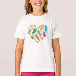 Moeilijke Aanpasbare Potlood Afdruk T-shirt