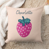 Moeilijke Aardbei Fruit Aangepaste Naam Kussen (Deken)