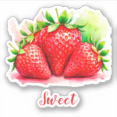Moeilijke Aardbei Stickers - Zoete en Sappige Vruc (Voorkant)