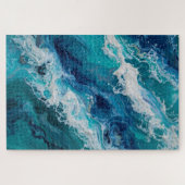 Moeilijke Abstracte Oceaan Golf Textuur Puzzel (Horizontaal)