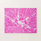 Moeilijke Abstracte roze Hollyhock Flower Puzzle Legpuzzel (Horizontaal)