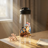 Moeilijke afstudeervogel heldere waterfles