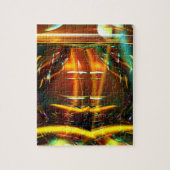 Moeilijke amber, groene, gele holografische puzzel legpuzzel (Verticaal)