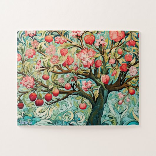 Moeilijke appelboom Kleurrijke relax ogen puzzel (Horizontaal)