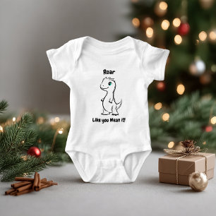 Moeilijke baby dinosaurus speelse illustratie outf t-shirt