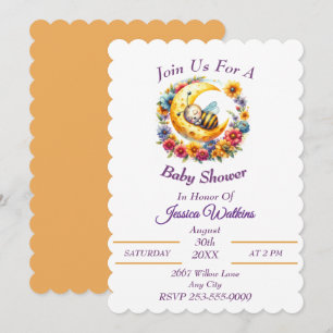 Moeilijke Baby Hommel Slaapt op een Halve Maan Kaart