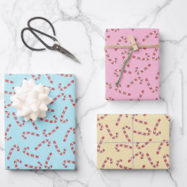 Moeilijke Baby Snoepriet Vintage Kerstmis Inpakpapier Vel