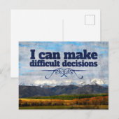 "Moeilijke beslissingen" Motivatie bevestiging Briefkaart (Voorkant / Achterkant)