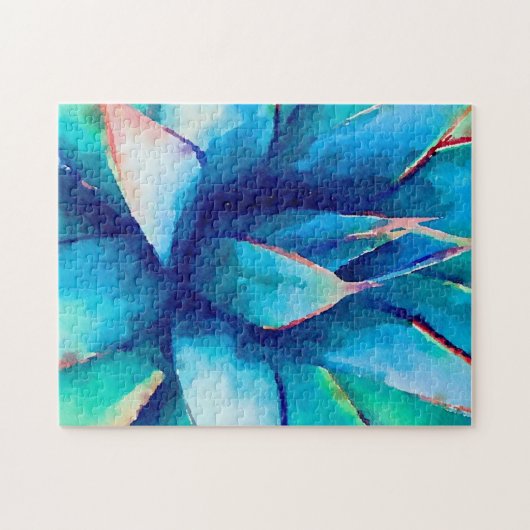 Moeilijke Blauwe Agave Puzzle Legpuzzel (Horizontaal)