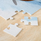 Moeilijke Blauwe Winter Kerstman Legpuzzel (Zijkant)