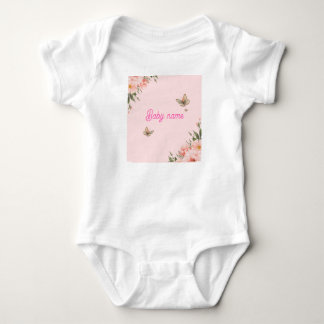 Moeilijke Bloem Vlinder Persoonlijke Baby Meisje R Romper