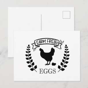 Moeilijke boerderij verse eieren woordkunst boeren briefkaart