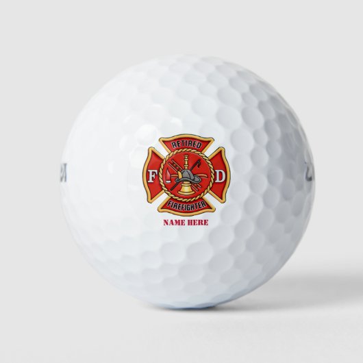 Moeilijke brandweerman Maltese kruisbeelden Golfballen (Voorkant)