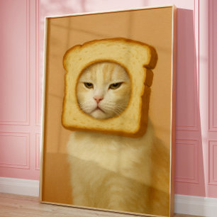 Moeilijke Brood Kat Grappige Esthetische Muur Kuns Poster