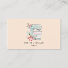 Moeilijke cake mixer perzik bakkerij visitekaartje