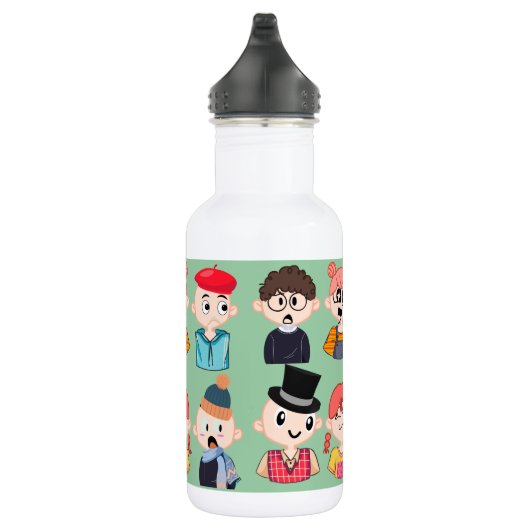 Moeilijke Cartoonfiguren Waterfles | Leuke Illustr (Rechts)