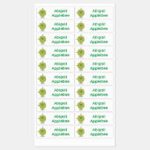 Moeilijke custardappel cherimoya cartoon gepersona labels (Vel)