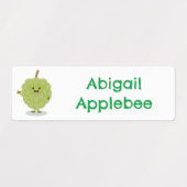 Moeilijke custardappel cherimoya cartoon gepersona labels (Design 2)