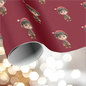 Moeilijke dag kerst elf inpakpapier