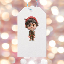 Moeilijke dag Kerst Elf Witte Gift Labels