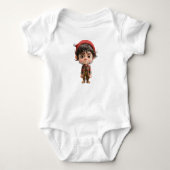 Moeilijke Dag Kerstelf Baby Bodysuit (Voorkant)