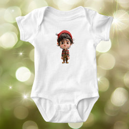 Moeilijke Dag Kerstman Elf Baby Bodysuit