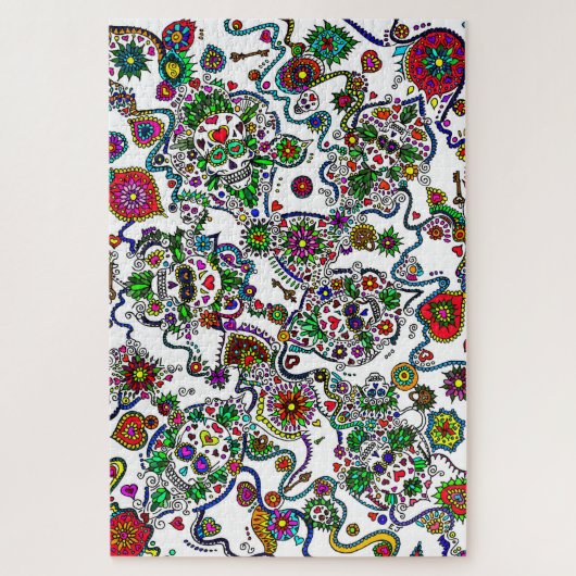 Moeilijke Dag Van De Doden Patroon Legpuzzel (Verticaal)