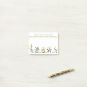 Moeilijke Dier Potplanten Persoonlijke Notitie Van Post-it® Notes (Op bureau)