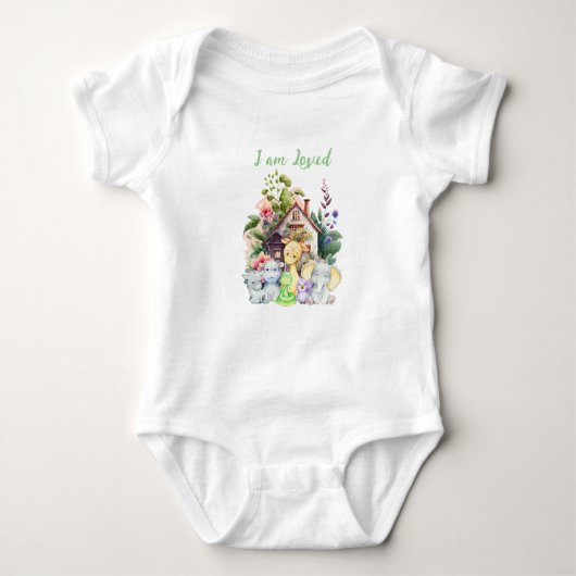 Moeilijke Dieren Baby Bodysuit | Ik Wordt Geliefd (Voorkant)