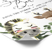 Moeilijke dieren Baby shower Mimosa Bar Poster (Hoek)