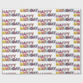 Moeilijke Dieren Fun Happy Verjaardag Script Multi Cadeaupapier (Vlak)