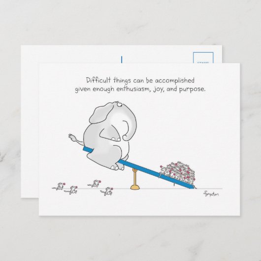 MOEILIJKE DINGEN BRIEFKAART (Voorkant / Achterkant)