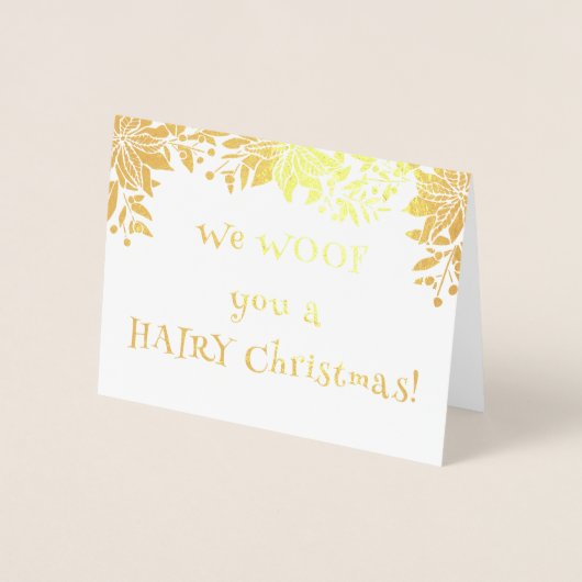 Moeilijke en grappige honden kerstkaarten folie kaarten (Voorkant)