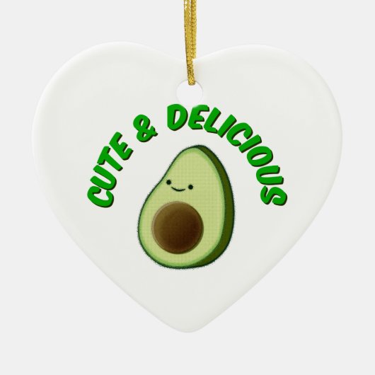 Moeilijke en lekkere avocado keramisch ornament (Voorkant)