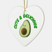 Moeilijke en lekkere avocado keramisch ornament (Links)