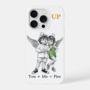 Moeilijke Engel Cherubs iPhone Hoesje – Hemel Tele 15 Pro Case