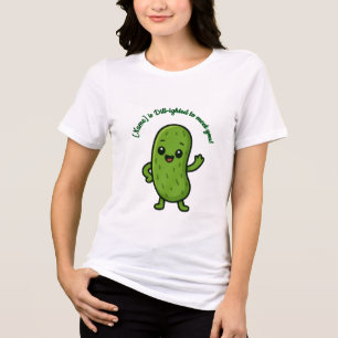 Moeilijke Gelukkige Augurk Kawaii Cartoon - Person Tri-Blend Shirt