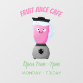 Moeilijke gelukkige voedsel blender keukenapparaat raamsticker (Vel)