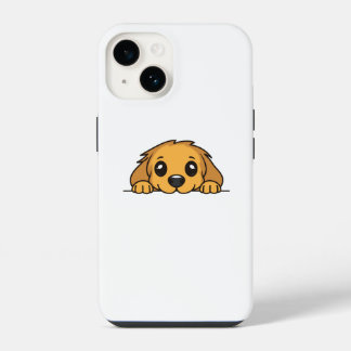 Moeilijke glurende Golden Retriever Puppy iPhone 1 14 Hoesje