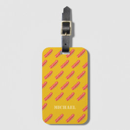 Moeilijke Grappige Gepersonaliseerde Bacon  Bagagelabel