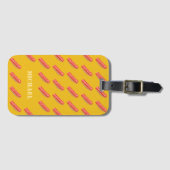 Moeilijke Grappige Gepersonaliseerde Bacon Bagagelabel (Voorkant (horizontaal))