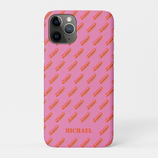 Moeilijke Grappige Gepersonaliseerde Bacon Case-Mate iPhone Case (Achterkant)