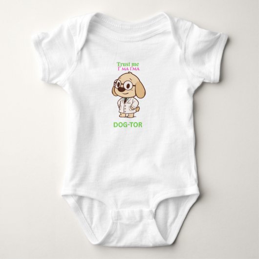Moeilijke Grappige Hond-Tor Baby Body Romper (Voorkant)