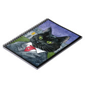 Moeilijke grappige zwarte kat notitieboek (Linkerzijde)