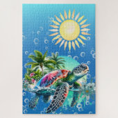 Moeilijke grillige Zee Turtle Jigsaw Puzzel (Verticaal)