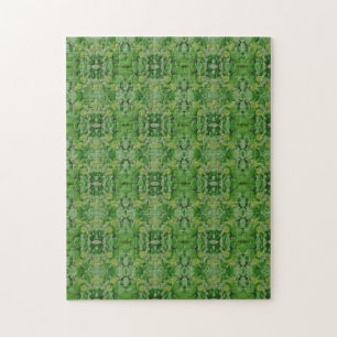 Moeilijke groene cactus Kaleidoscope Puzzle Legpuzzel