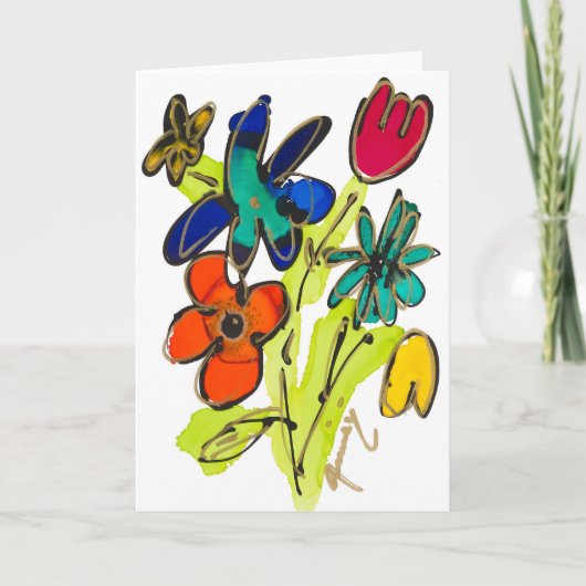 Moeilijke Groovy-kaart Bedankkaart (Voorkant)